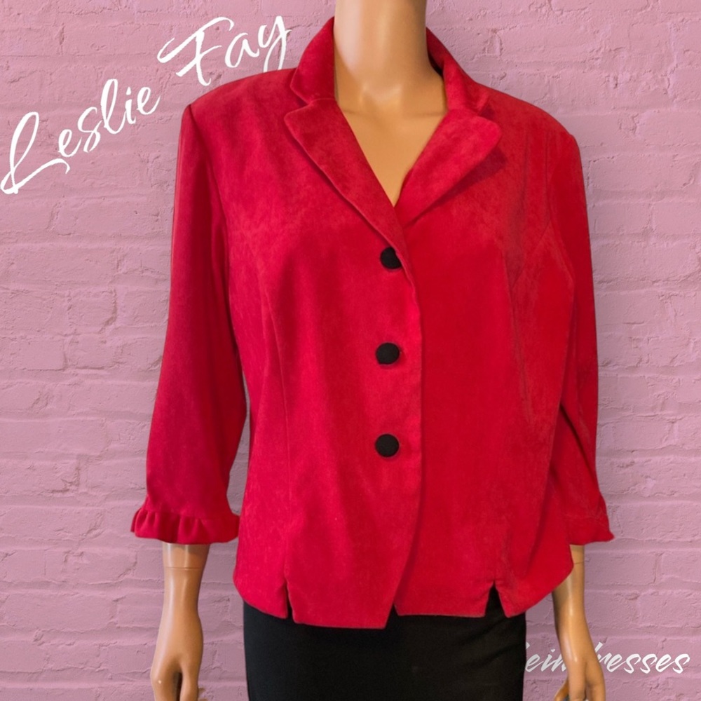Vintage LESLIE FAY Red Blazer/Jacket